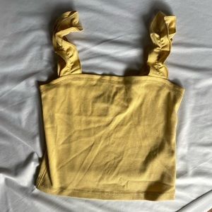 yellow cropped tank